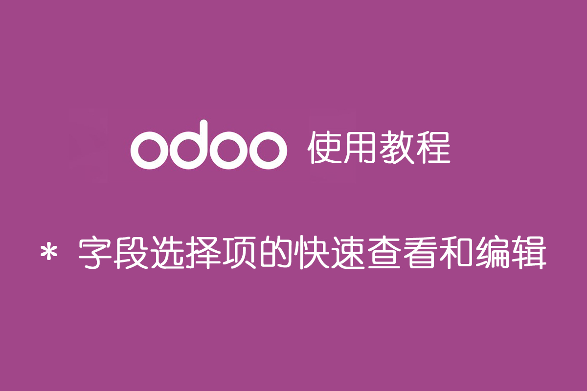 odoo字段选择项的快速查看和编辑